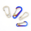 Porte-clés anneau de mousqueton en alliage de titane